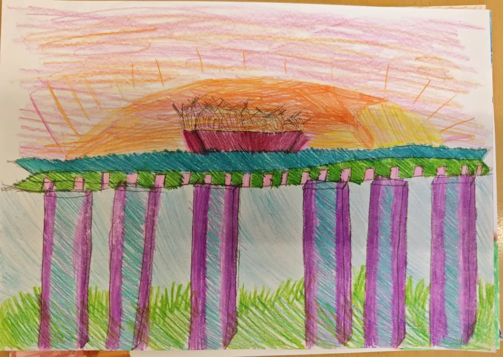 Buntes Brandenburger Tor aus Kinderhand